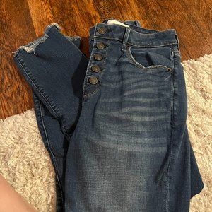 Abercrombie & Fitch Curve Love High Rise Super Skinny Ankle Jeans Size 28